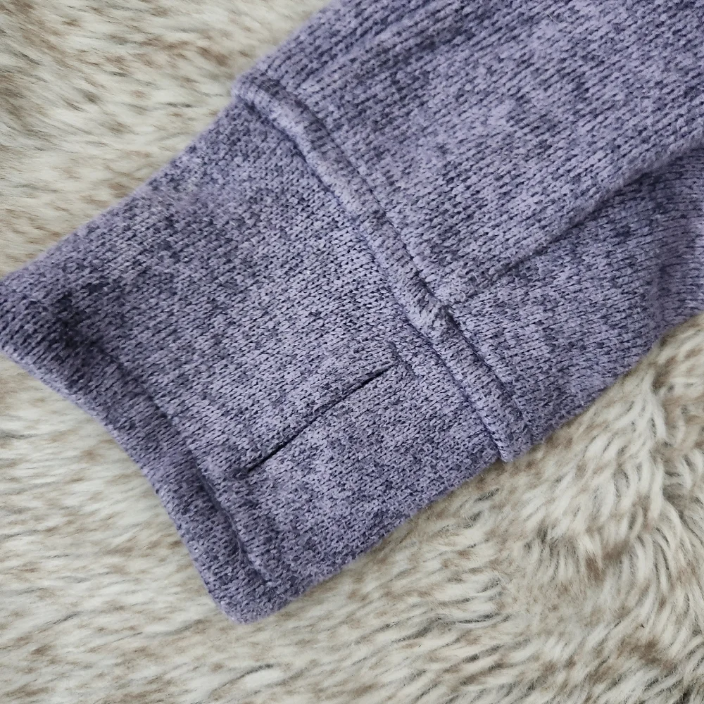 Avalanche Full Zip‎ Knit Sweater-Jacket Purple Women's Size Small